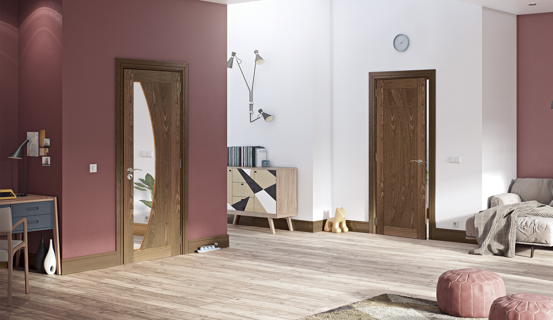 Deanta Walnut Internal Door