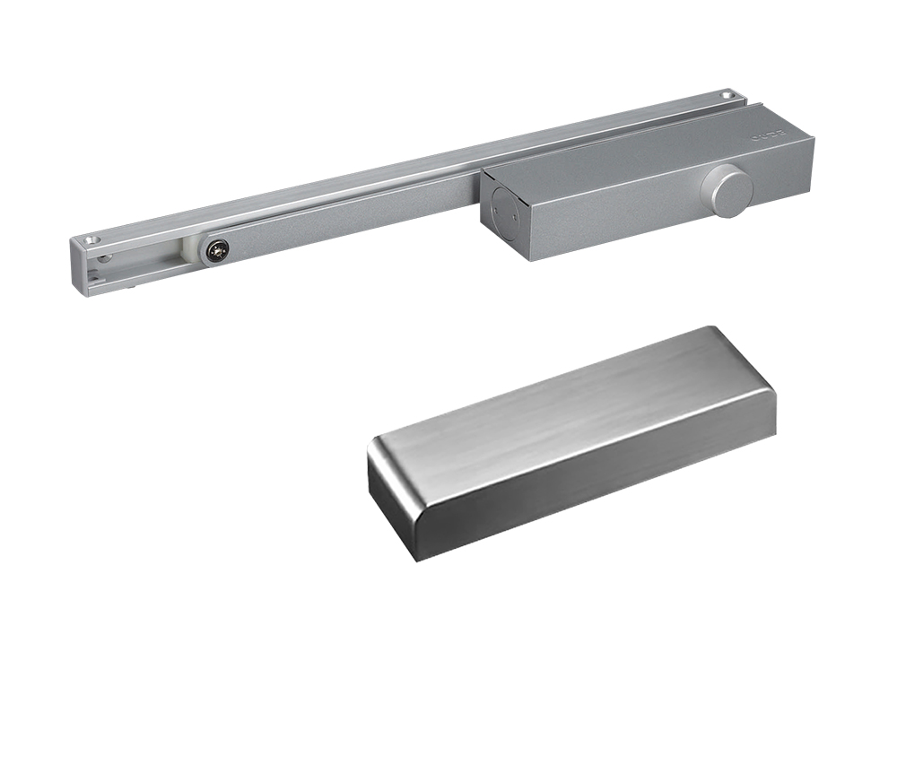 Sliding arm closer silver